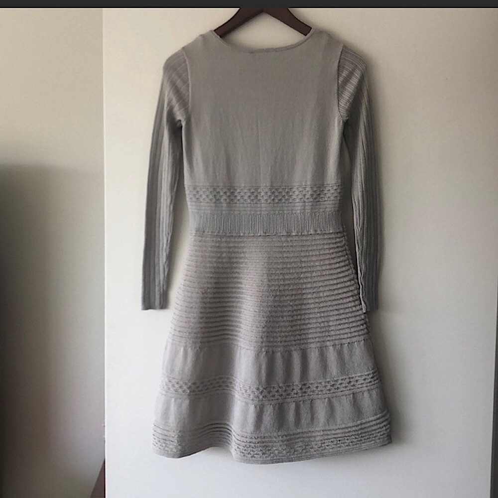 NWOT Simply Vera Wang Light Gray Dress, XS - Picture 2 of 2